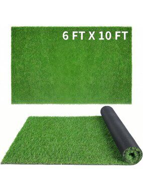 6FT x 10FT Indoor Outdoor Artificial Grass Rug - Pet Friendly Turf for Patio